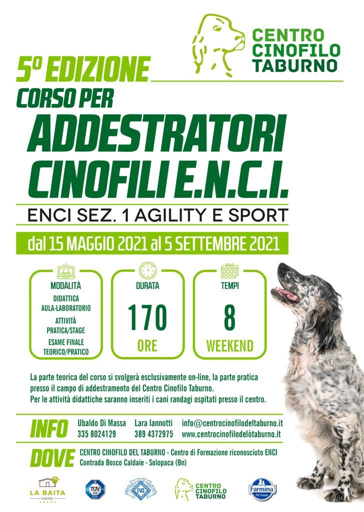 
Denominazione progetto formativo:

Corso di formazione teorico pratica: Addestratori per cani da utilità, compagnia, agility e sport SEZ 1° in conformità del   D.M. 847 DEL 17/01/2013
 

 Responsabile progetto

Centro Cinofilo del Taburno - Centro di Formazione Riconosciuto E.N.C.I.
 

Obiettivi

Fornire ai partecipanti le competenze teorico-pratiche per:

a) addestrare ed educare i cani e prepararli al superamento delle verifiche previste da